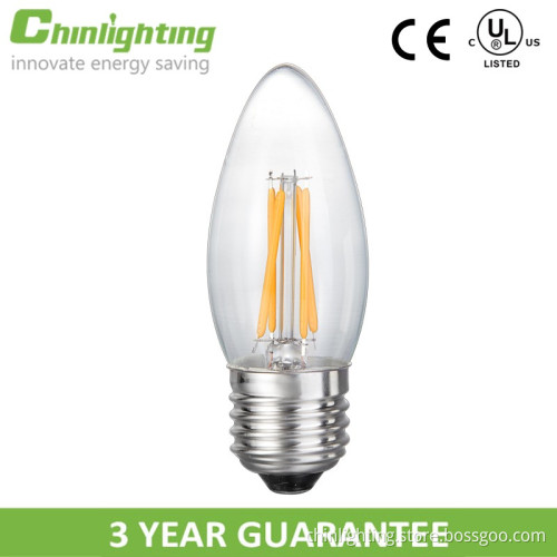 UL Standard Chandelier filament c35 led candle lighting 4w c35 led candle bulb e14